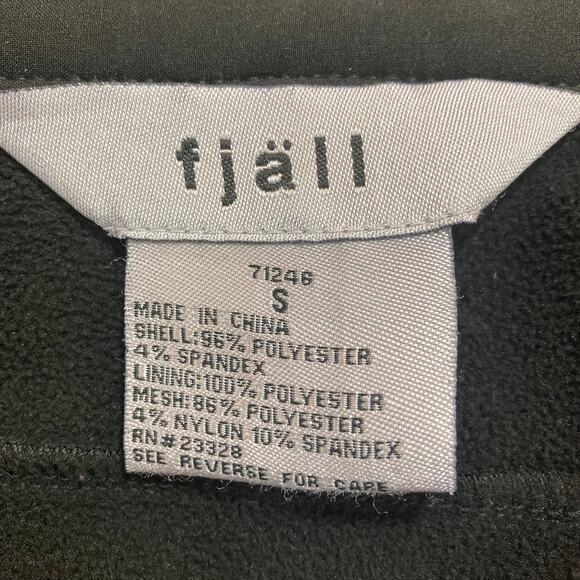 Black scuba utility windbreaker jacket by Fjall, ladies small fleece lined coat - Picture 7 of 9